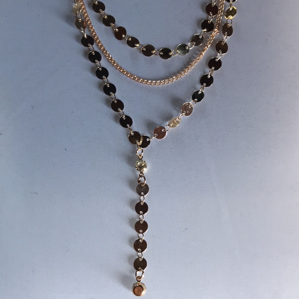 New! Gold Disc Necklace - Picture 4 of 8